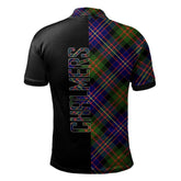 Clan Chalmers Modern Tartan Polo Shirt Half of Me - Cross Style RN82 Chalmers Modern Tartan Tartan Polo